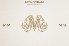 MM Wedding Monogram Logo | Elegant Initials Vector Product Image 1