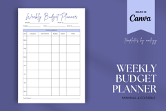 Weekly Budget Planner Template | Printable Budget Sheet Product Image 1