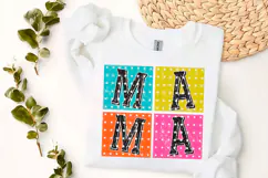 Checkered Mama PNG, Retro Mama SVG PNG Product Image 1