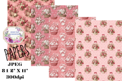 Shabby Chic, Papers, Flowers, Baskets, Junk Journal, Pinks Product Image 1