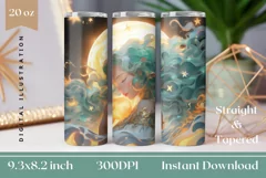 Cancer Zodiac Sign Tumbler Wrap, Astrology Sublimation Product Image 1