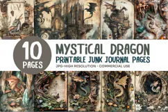 Mystical Dragon Junk Journal Pages Product Image 1