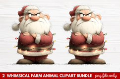 Whimsical Farm Animal Clipart | Cute Farm Animals PNG Set Product Image 1