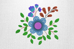 Colorful Floral Bouquet Embroidery Design Pattern Product Image 1