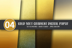 Gold Soft Gradient Digital Paper Product Image 1
