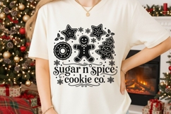 Sugar N Spice Cookie Co. Svg, Funny Christmas Baking Svg. Product Image 2