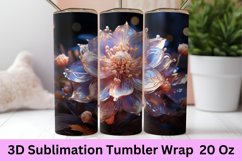 3d Flower Sublimation Tumbler, 3d Sublimation Tumbler Wrap Product Image 1
