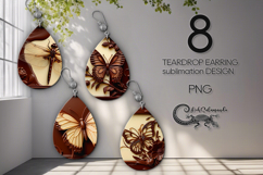 Chocolate is my love | Teardrop earring Sublimation design Product Image 1