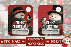 Cartoon Snowman Money Card, Christmas Gift Card Designs Product Image 1