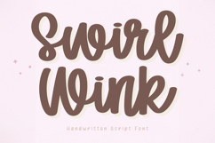 Swirl Wink - Handwritten Script Font Product Image 1