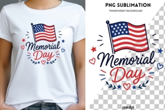 Memorial Day PNG | Patriotic USA Sublimation Design Product Image 1