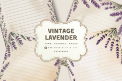 Vintage Lavender junk journal pages Product Image 1