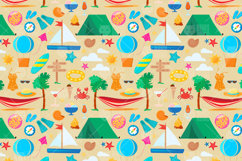 Cartoon Summer Vacation Pattern Product Image 1