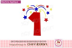 Independence Day Numbers machine applique embroidery bundle Product Image 3