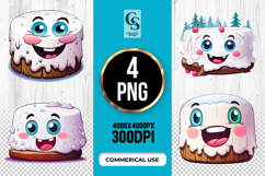 Funny Icing Cake Cartoon Clipart Sublimation PNG Product Image 1