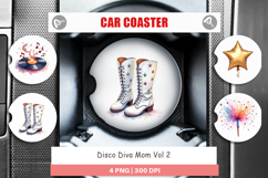 Disco Diva Mom Car Coaster Product Image 1