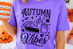 Autumn Vibes Svg, Cozy Season Svg, Pumpkin Pie Svg. Product Image 2