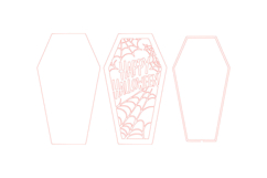 Happy Halloween Coffin Layered SVG Laser Cut File Product Image 2