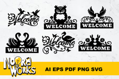 Welcome Sign Laser Cut SVG Product Image 1