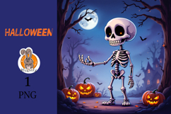 skeleton , halloween, pumpkin Product Image 1