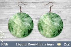 Light Green Earrings Template, Abstract Earrings Sublimation Product Image 1