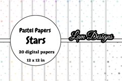 hand-drawn stars digital papers Product Image 1
