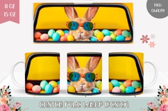 Funny Easter Bunny Mug Design, Easter Eggs Mug Template Product Image 1