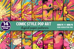 Comic Style Pop Art Background PNG Product Image 1