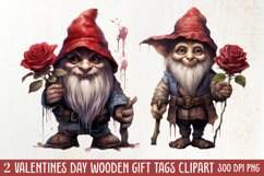 Gothic Valentines Day Clipart, Valentine Skeleton Product Image 1