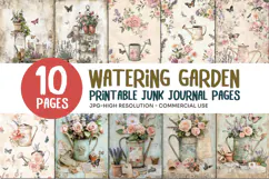 Watering Garden Junk Journal Pages Product Image 1