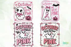 Pink Ghost Breast Cancer Awareness Png Product Image 1