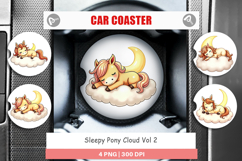 Car Coaster Sleepy Pony Cloud Product Image 1