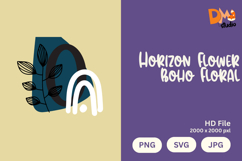 Horizon Flower Boho Floral Monogram Product Image 1