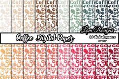 coffee digital papers, Coffee pattern, Coffee background Product Image 1