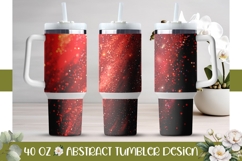 Red Glitter Tumbler Design, Red 40 Oz Tumbler PNG Product Image 1