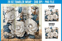 Camellia &amp; Ruta Graveolen Flower Tumbler Wrap Product Image 1