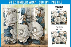 Camellia & Ruta Graveolen Flower Tumbler Wrap Product Image 1
