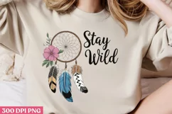 Stay Wild PNG, Dreamcatcher Sublimation PNG Product Image 2