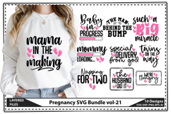 Pregnancy Svg Bundle, Pregnant Woman Svg, Mom Life Svg Product Image 1