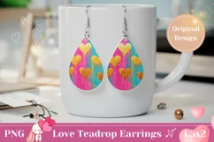 Cute Valentine Earrings, Golden Hearts Earrings Design Product Image 1