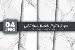 Light Gray Marble Digital Paper Product Image 1