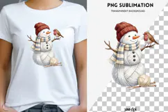 Yarn snowman png design for T-shirts Product Image 1