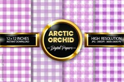 Arctic Orchid Gingham Digital Papers 04 Variations Product Image 1