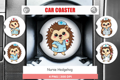 Car Coaster Nurse Hedgehog Product Image 1