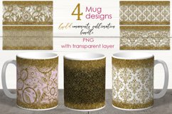LUXURY | Mug sublimation design with gold ornaments bundle Product Image 1