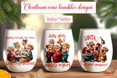 Christmas wine tumbler design Bundle Funny elderly old lady Product Image 3