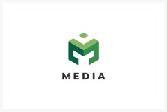Cube Letter M logo design vector template Product Image 1