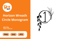 Horizon Wreath Circle Monogram Product Image 1