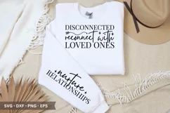 Disconnected Reconnect - Mental Health SVG T-Shirt Design Product Image 1