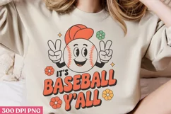 It's baseball y'all PNG,Retro Baseball Png Product Image 2